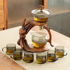 semi automatic glass tea set