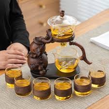 semi automatic glass tea set